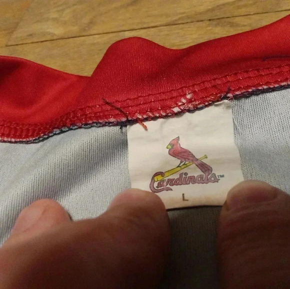St Louis Cardinals Soccer Jersey Mens Large Red MLB SGA Pullover - Picture 5 of 5